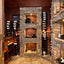 Millesime rustic custom wine cellar with built in wine shelves