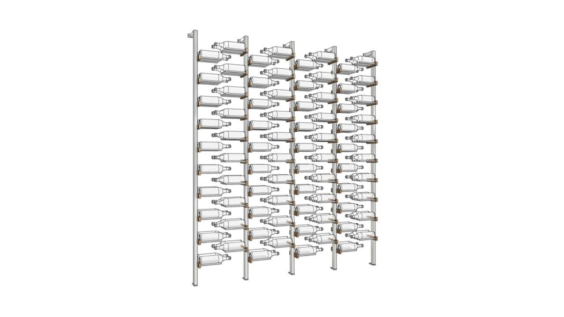 Millesime floating wine bottle storage shelves