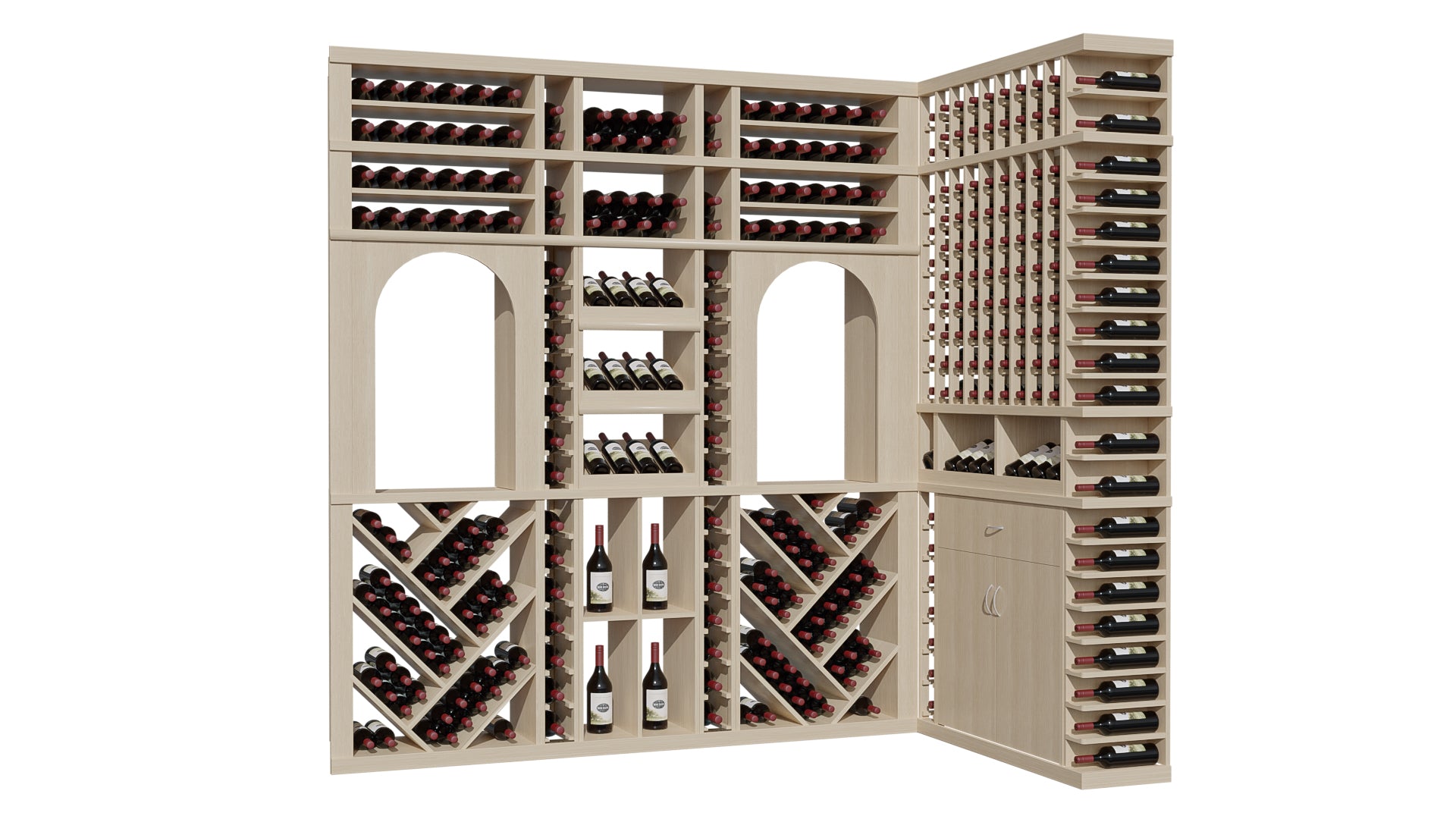 The Twin Arches in White Oak with WineSafe Satin Sealant