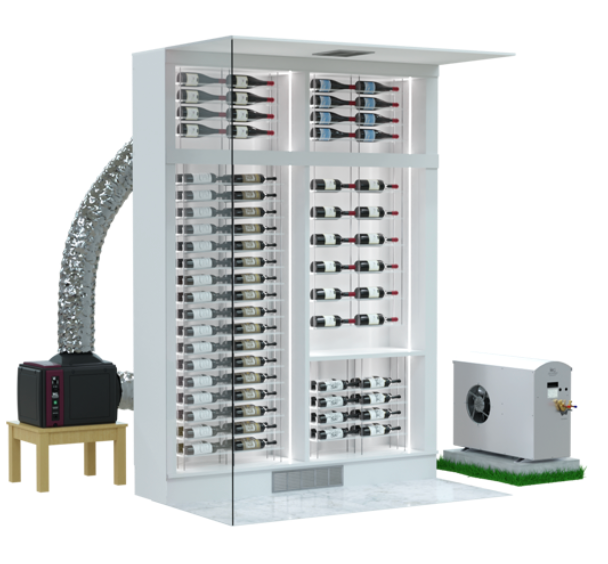 Ducted split wine cellar cooling unit from Millesime