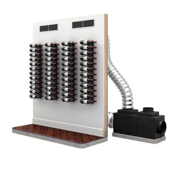 Ducted split wine cellar cooling system