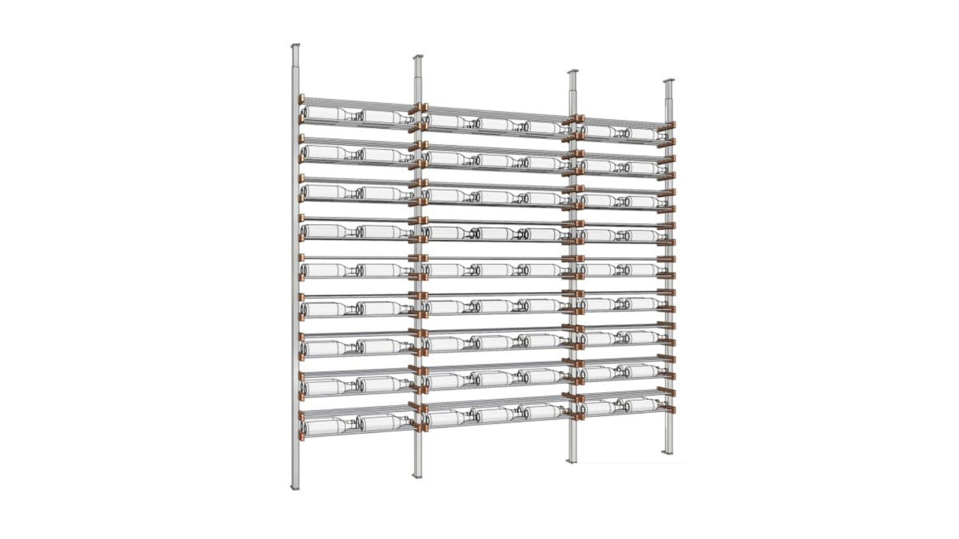 The Streamline wine wall storage system sketch
