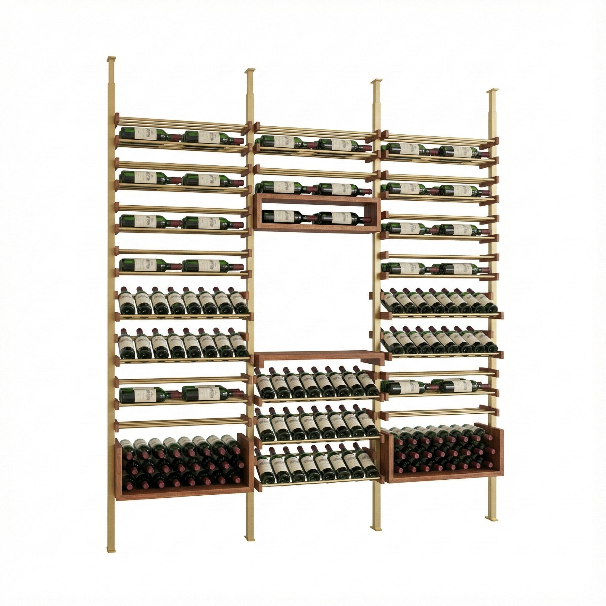 The Works, Walnut and Silver Metal – Millesime Modern Cellars
