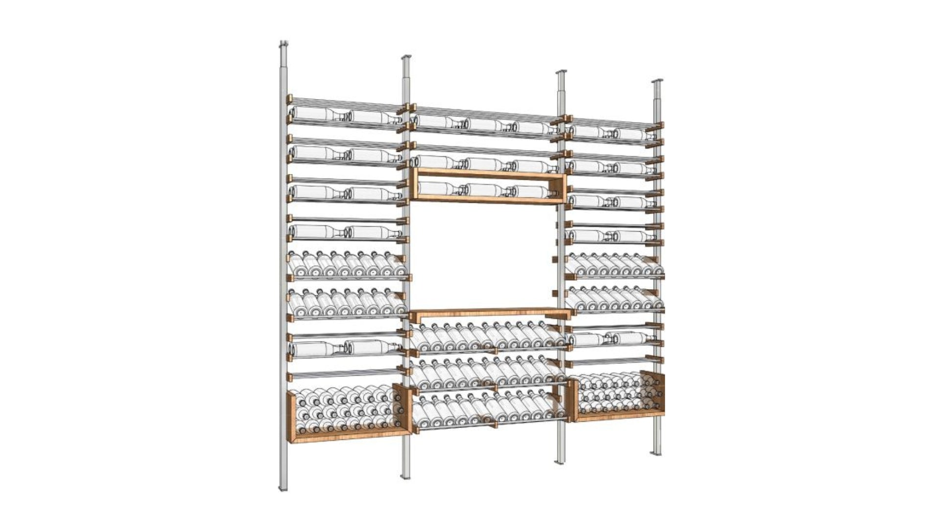Millesime The Works wine cellar wall storage shelving