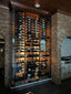 Beautiful Wine Cellar Wall Design with Metal and Wood