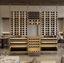 Floor to Ceiling Mounted Metal and Wine Millesime Wine Display in a Restaurant