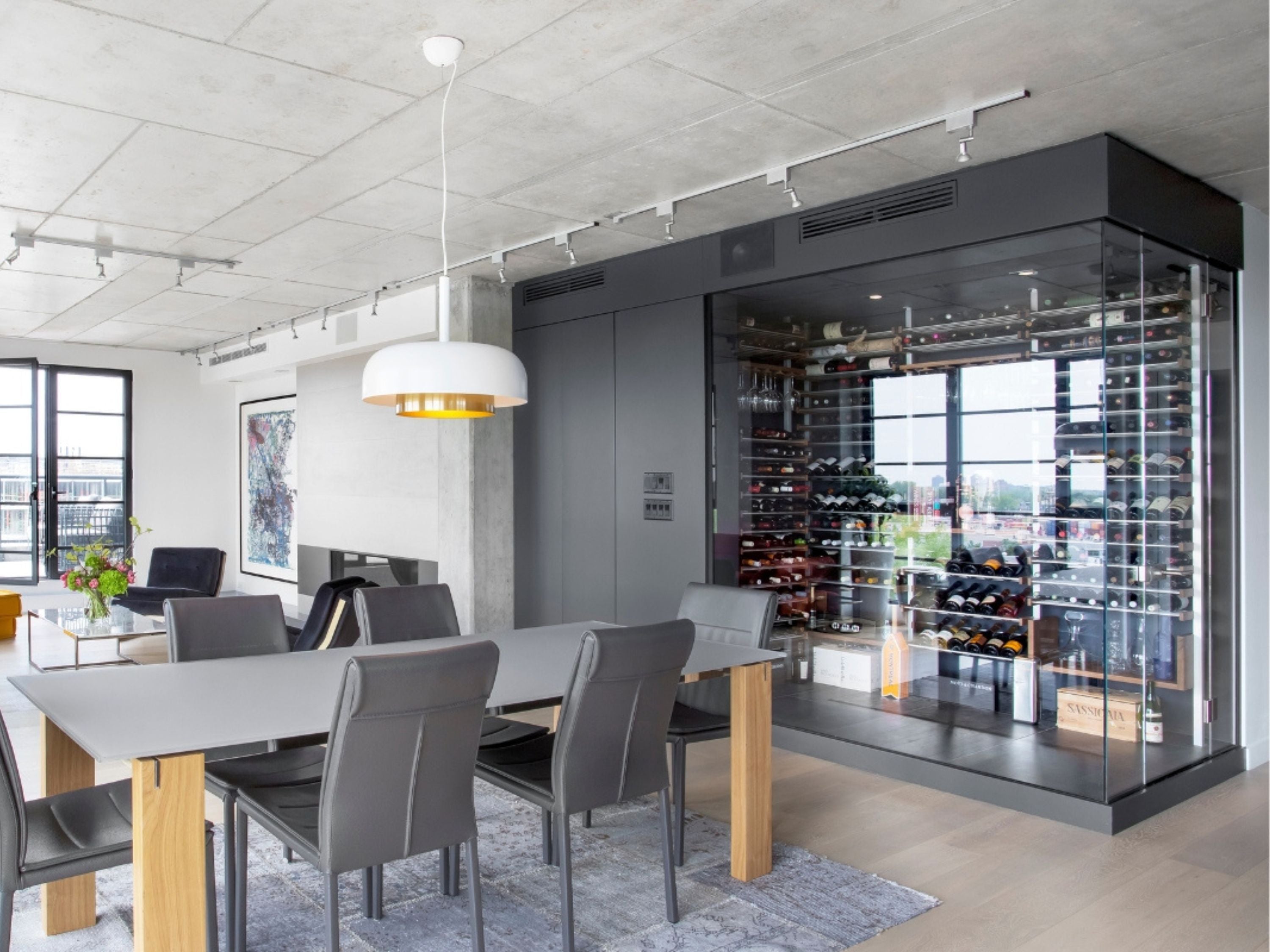 Dining Room Wine Display, Storage & Wine Cellars – Millesime Modern Cellars