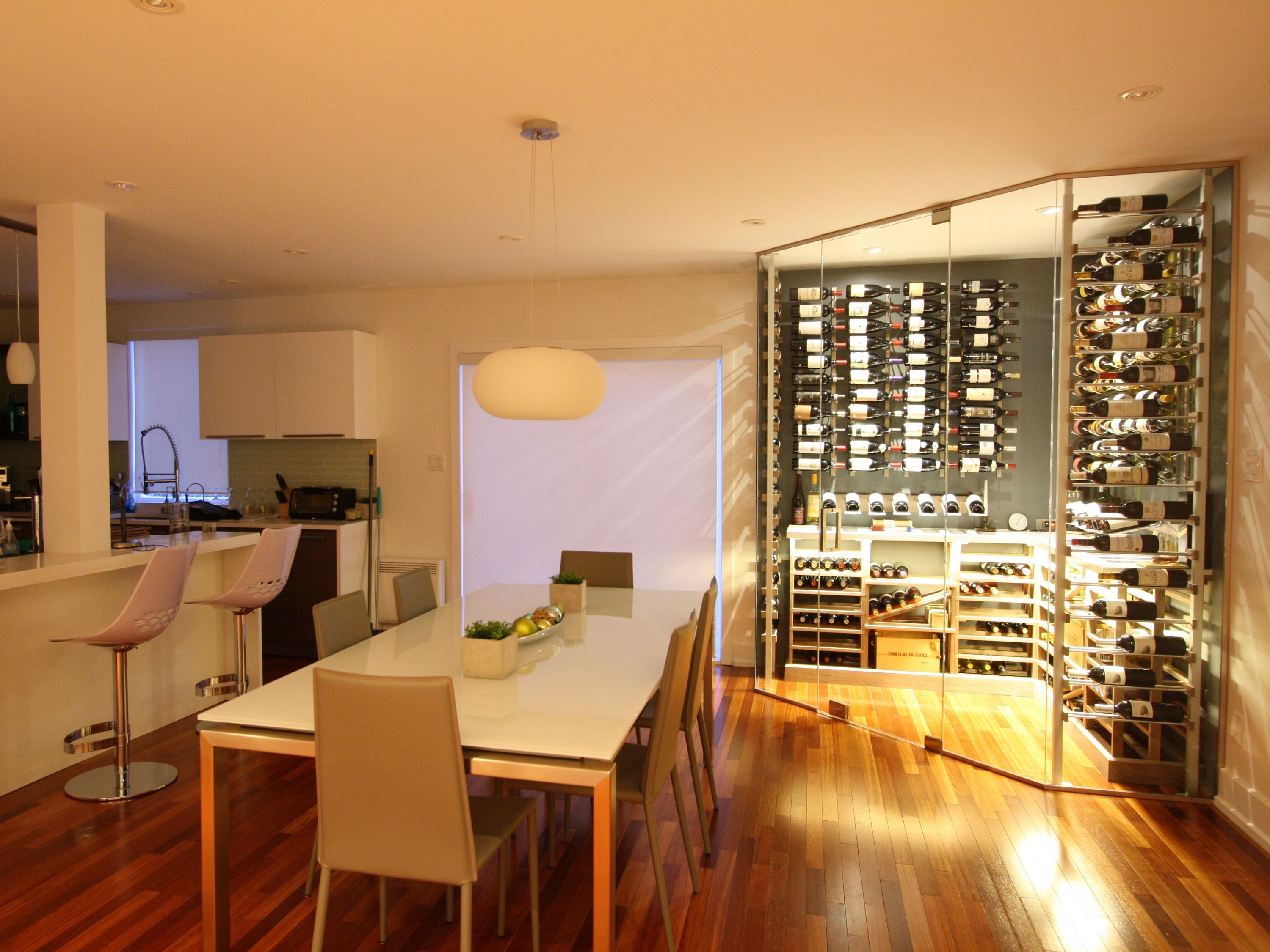 Dining Room Wine Display, Storage & Wine Cellars – Millesime Modern Cellars