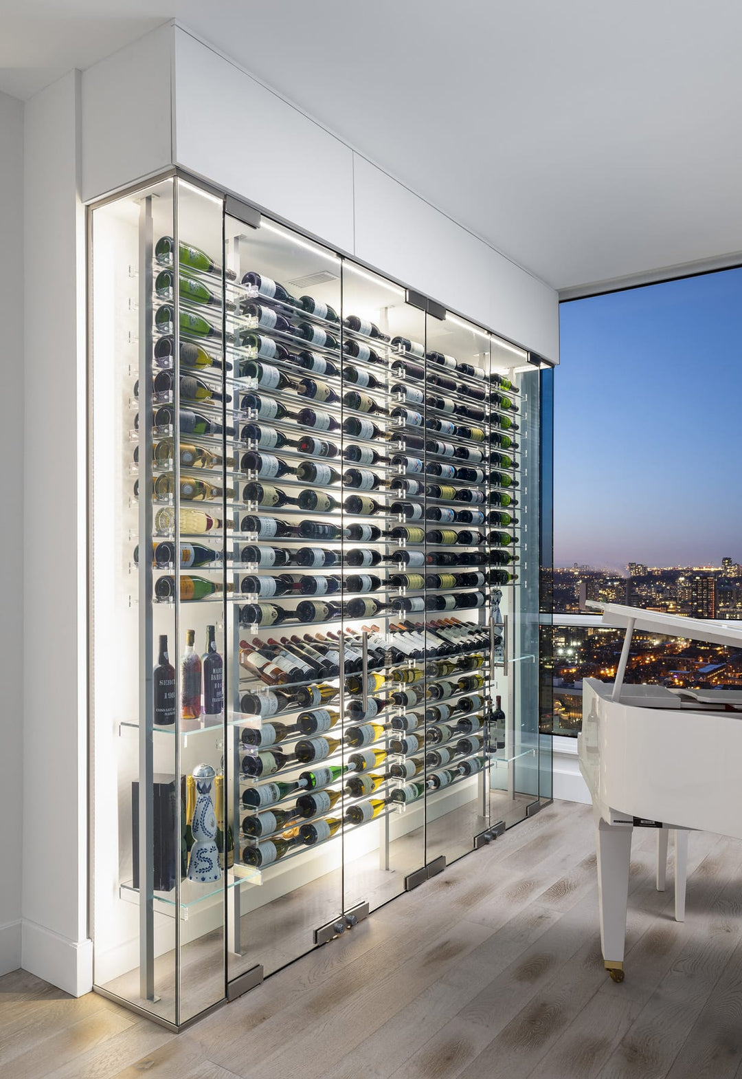 Glass Enclosed Wall Wine Rack Wine Room Enclosed Wine Storage The