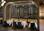 Modern Metal and Wood Wine Display at a Country Club