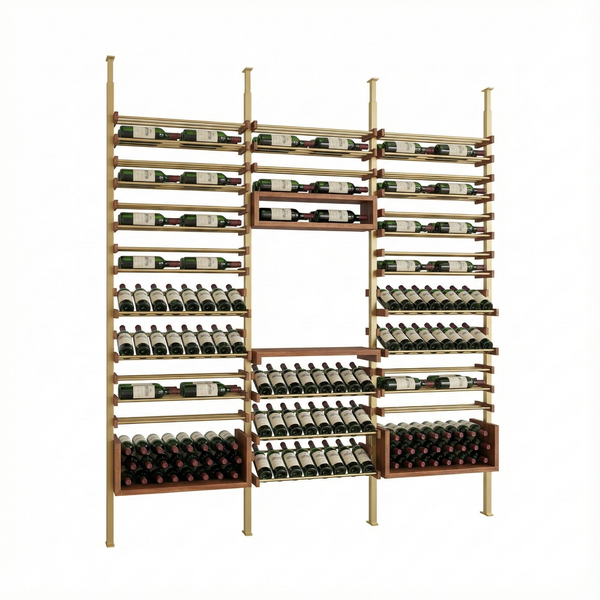 The Works, Walnut and Silver Metal – Millesime Modern Cellars