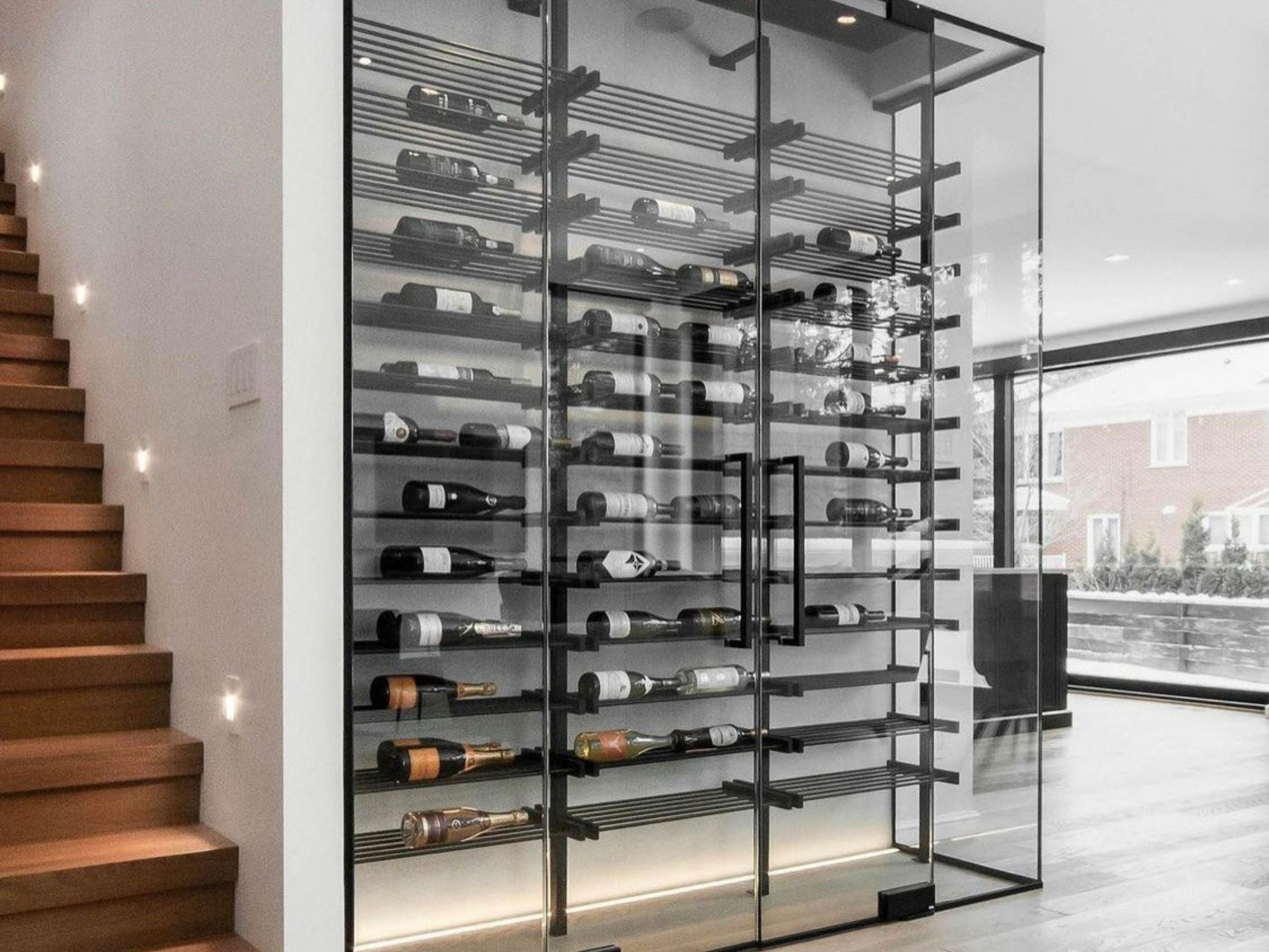 under the stairs wine rack