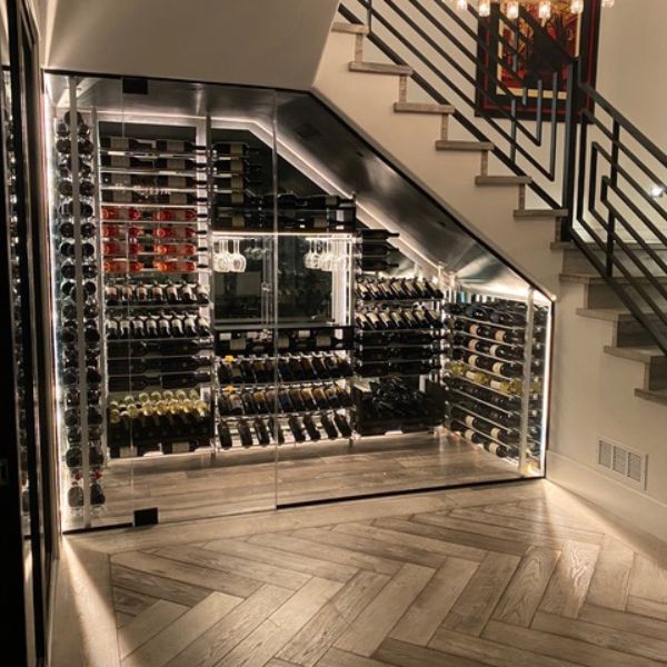 Under the Stairs Wine Cellar & Display | Millesime – Millesime Modern ...